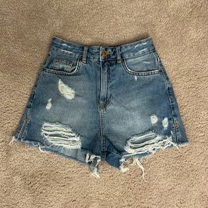 size XS jean shorts
